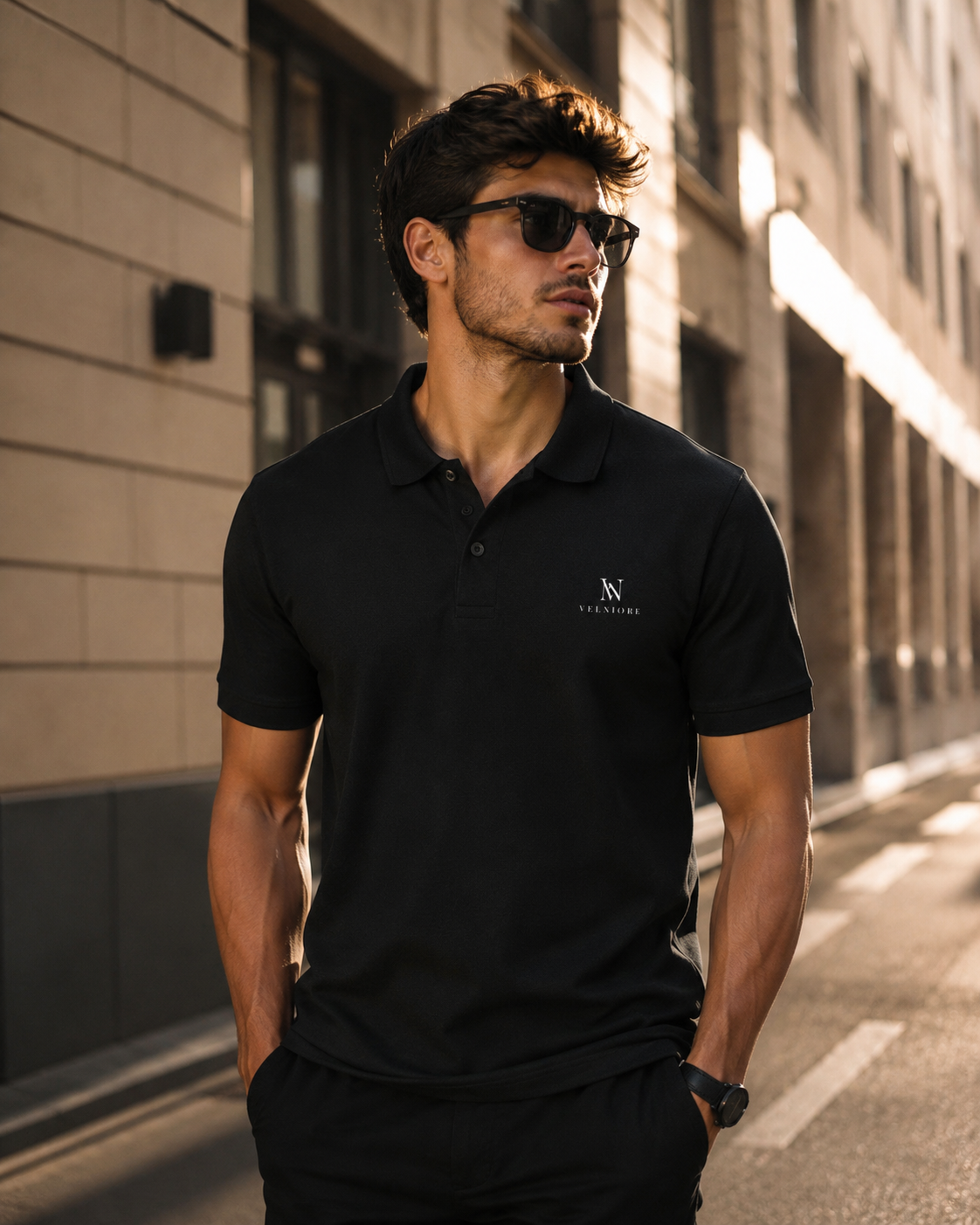 Noir polo